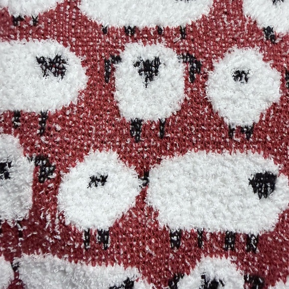 Ricki's Sweaters - Ricki's Red and Cream Knit Sheep Sweater
